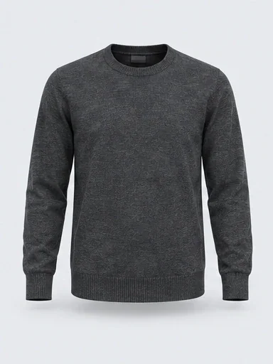 Acrylic Corporate Sweater in Dark Grey, front studio garment view