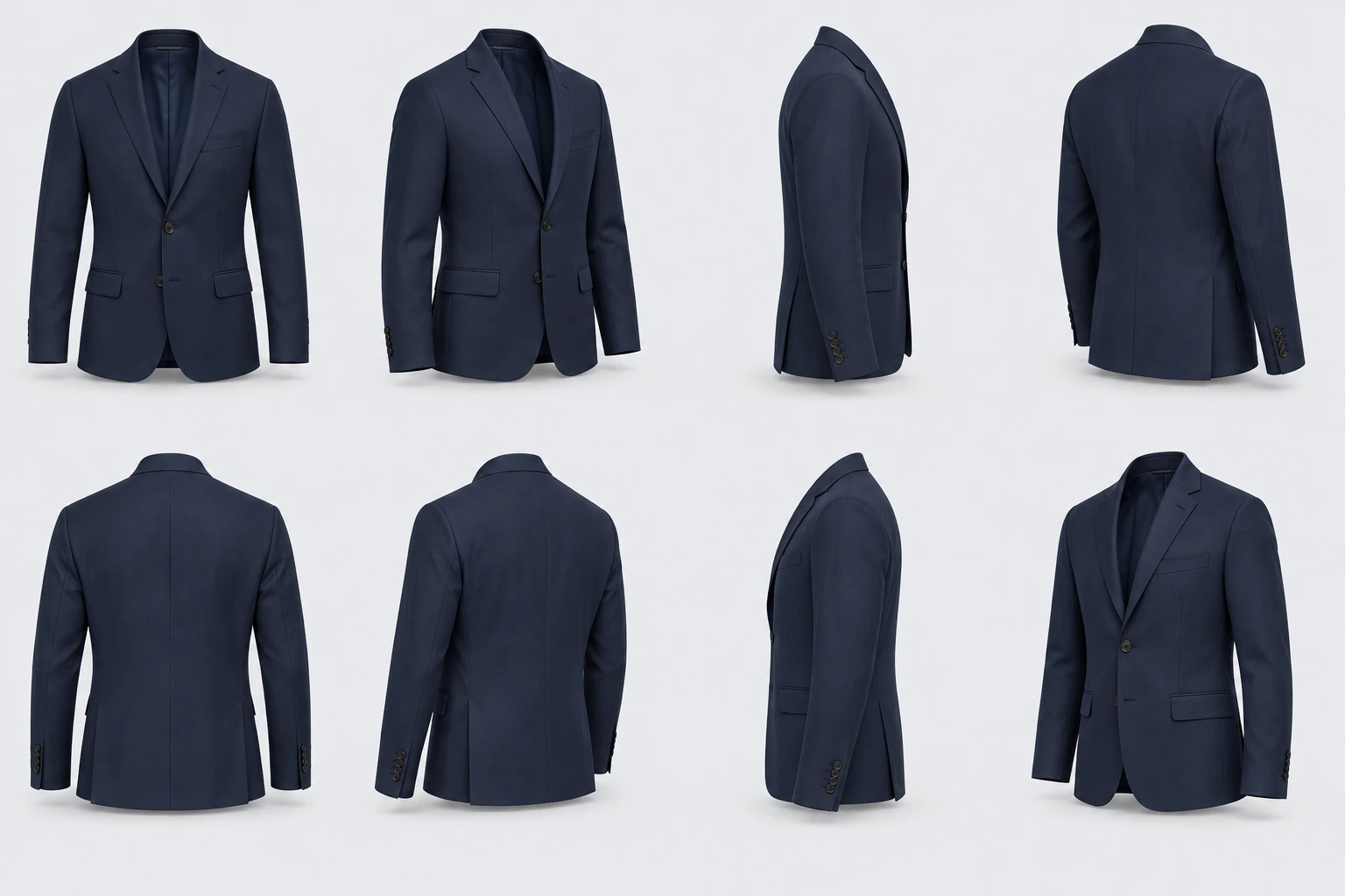 Corporate Blazer in Navy, front studio garment view