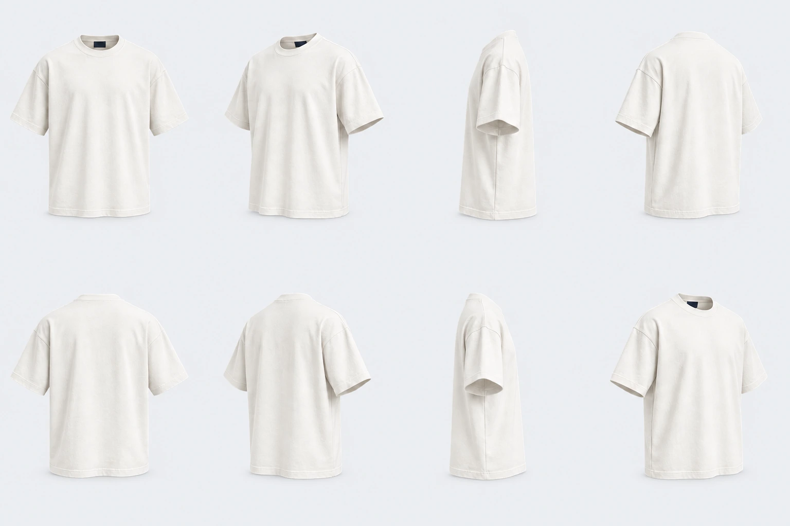 Premium Heavyweight Tee in Off White, front studio-style view