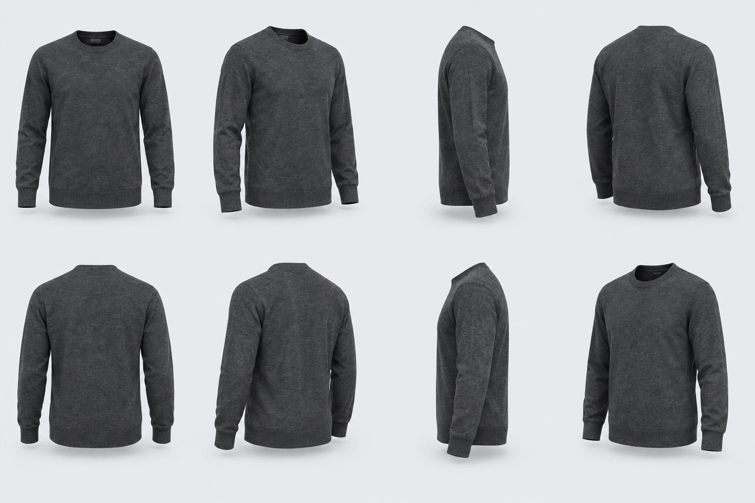 Acrylic Corporate Sweater in Dark Grey, front studio garment view